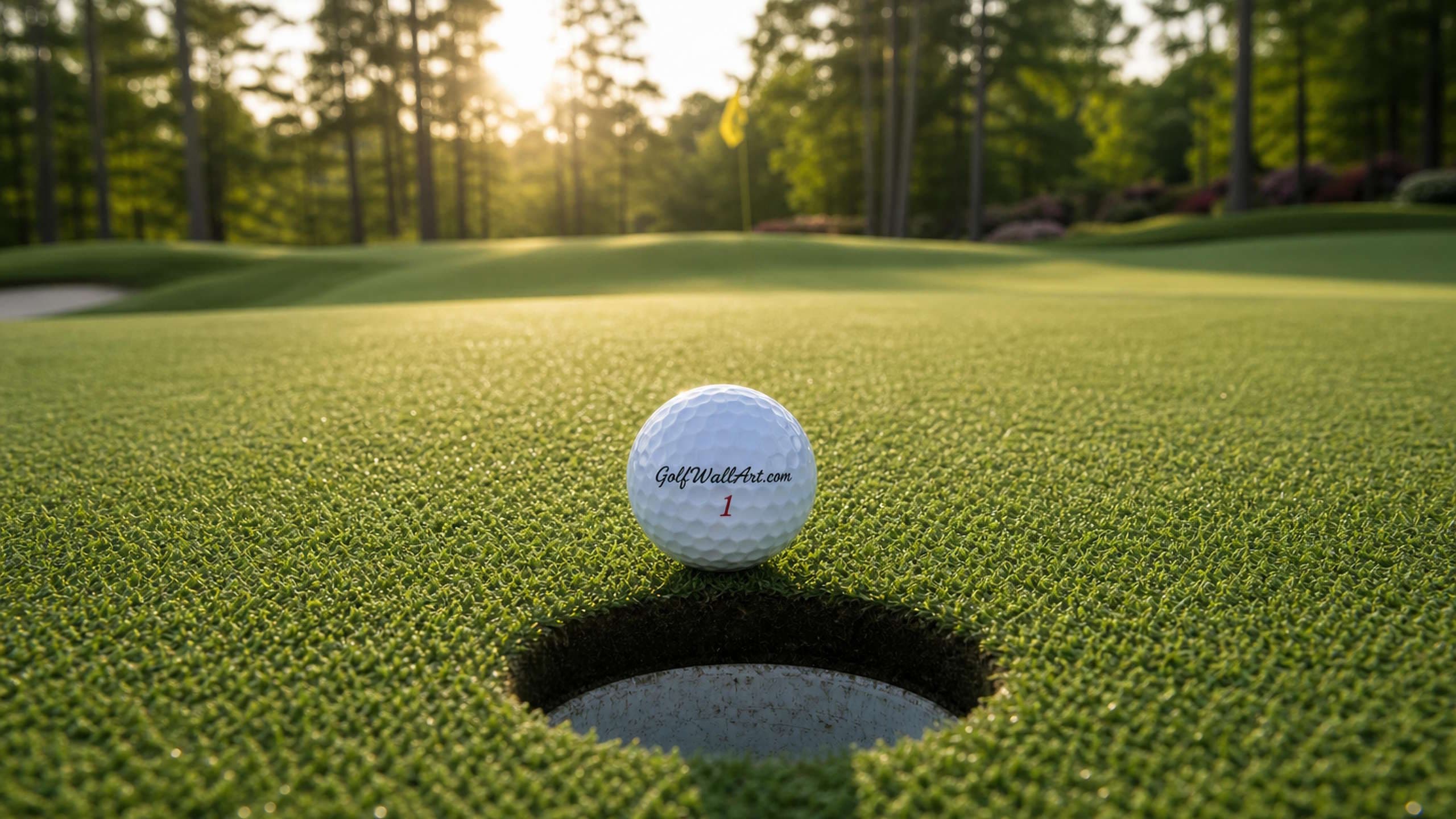Aerial view of a lush golf course fairway
